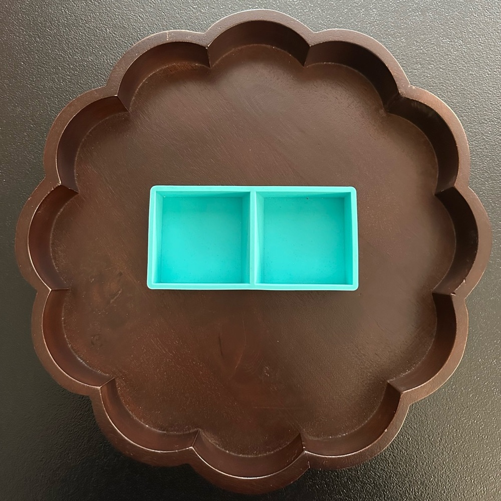 Poppin Multipurpose Teal Silicone Desk Organizer